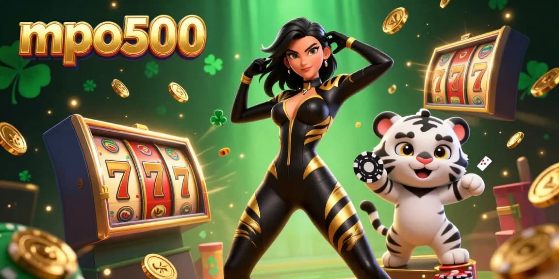 Spin to win with mpo500's vibrant casino experience featuring thrilling slots and playful characters.