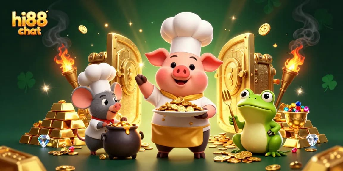 Enhance your luck in hi88 chat with an exciting golden gambling adventure featuring charming characters.