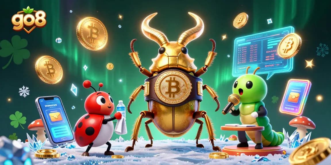 Experience thrilling gameplay at go8's vibrant casino through a dynamic 3D illustration.