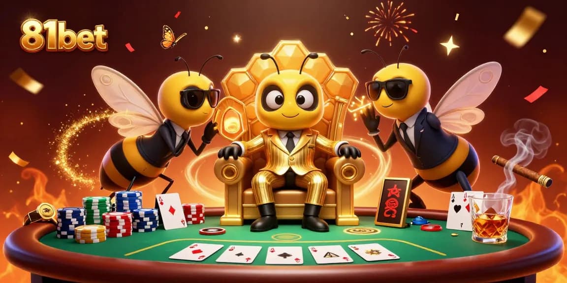 Experience high-stakes entertainment at 81bet with our vibrant casino scene, featuring a dynamic bumblebee mob boss.