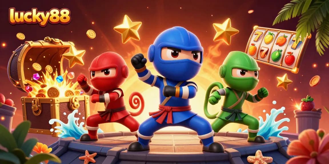 Engage with exciting lucky88 gaming as ninja chameleons synchronize martial arts while surrounding yourself with riches.