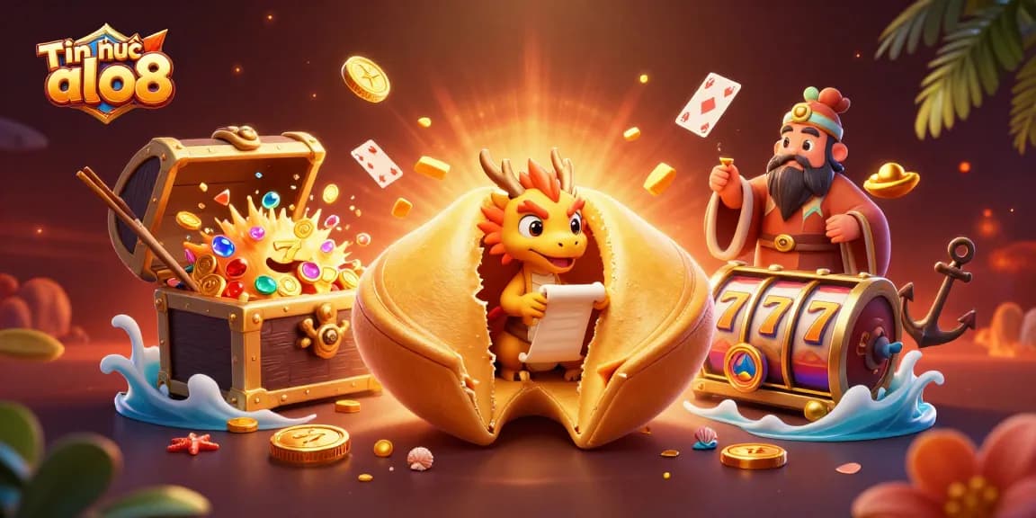 Engaging Tin tức alo8, a vibrant casino scene featuring fortune elements and gaming action.