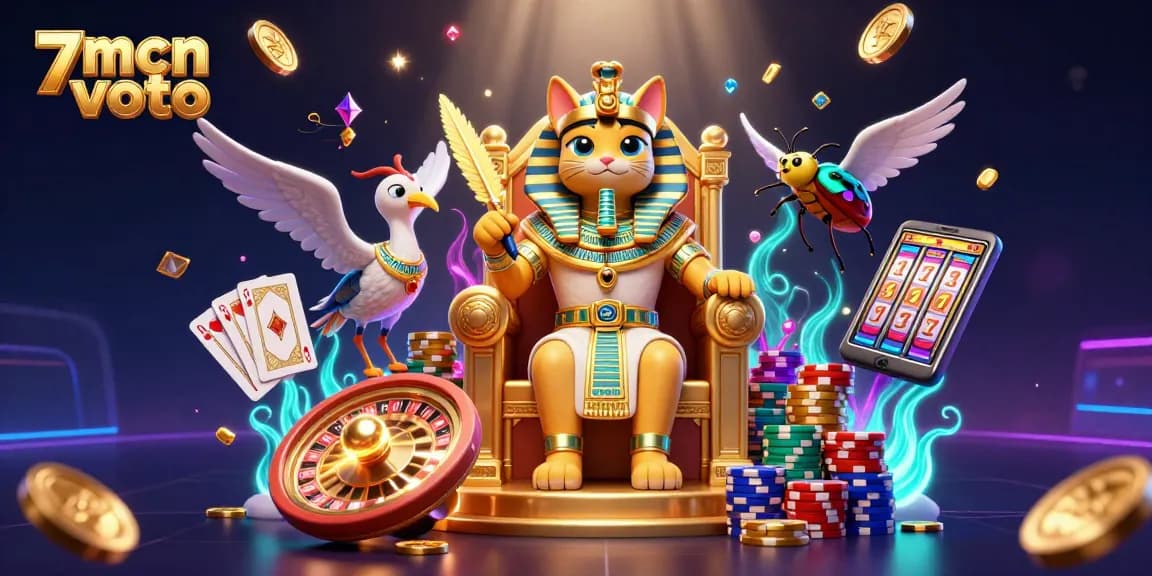 Engage in thrilling gameplay at 7mcn voto with a cat pharaoh amid cascading winnings.