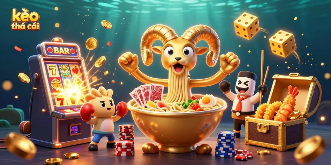 Engage in exciting bets with kèo nhà cái at this ultra-detailed 3D casino illustration featuring animated characters and vibrant gaming elements.