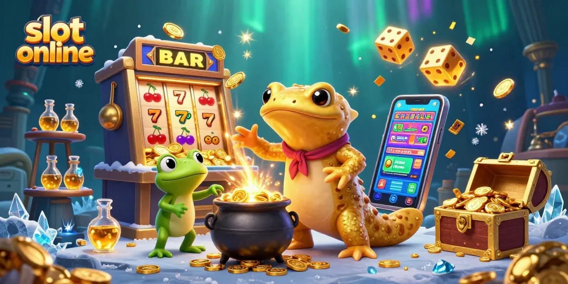 Experience the excitement of slot online with dynamic elements and vibrant energy in a 3D scene.