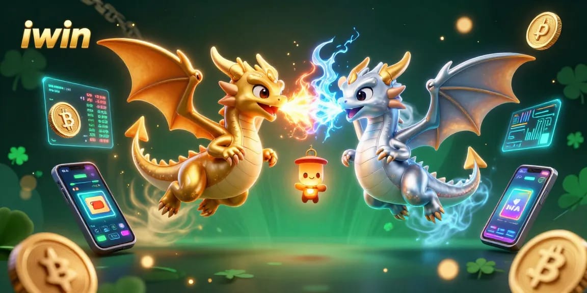 Experience the excitement of iwin's vibrant gaming universe, featuring legendary dragons and cryptocurrency elements.