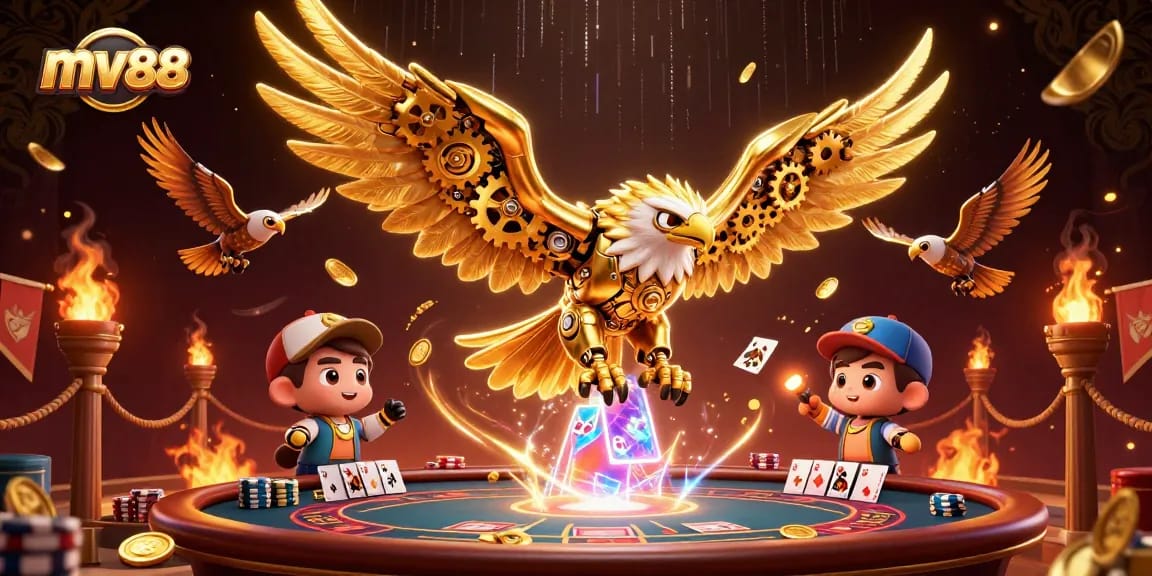 Bet and win big with mv88 in an energetic scene showcasing vibrant casino elements.