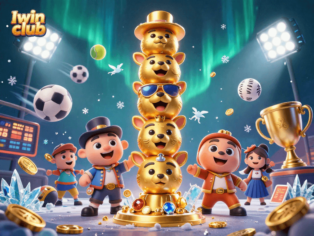 Iwin club offers vibrant sports-themed betting opportunities with dynamic illustrations.
