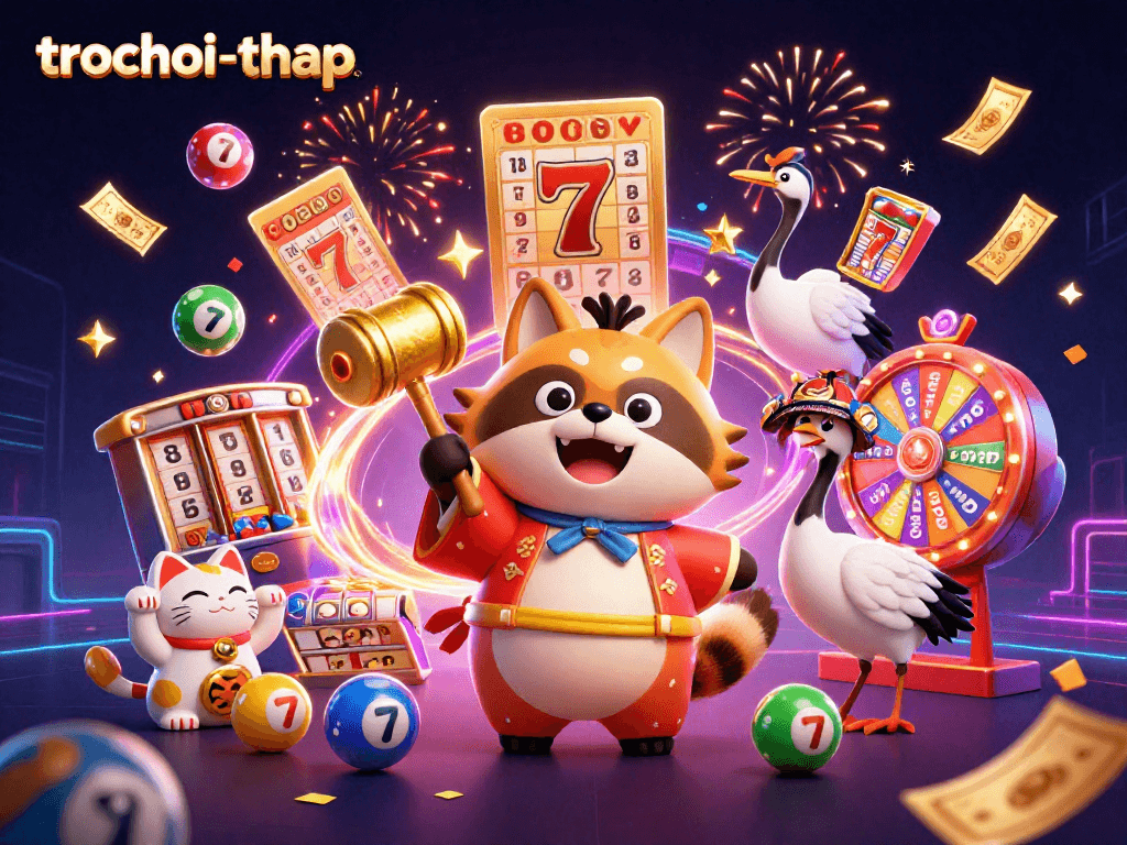 Engage with trochoi-thap and experience thrilling fun with vibrant characters and exciting casino elements.