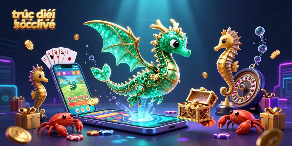 Experience the excitement of trực tiếp bóng đá socolive with a vibrant 3D illustration capturing sports betting energy.
