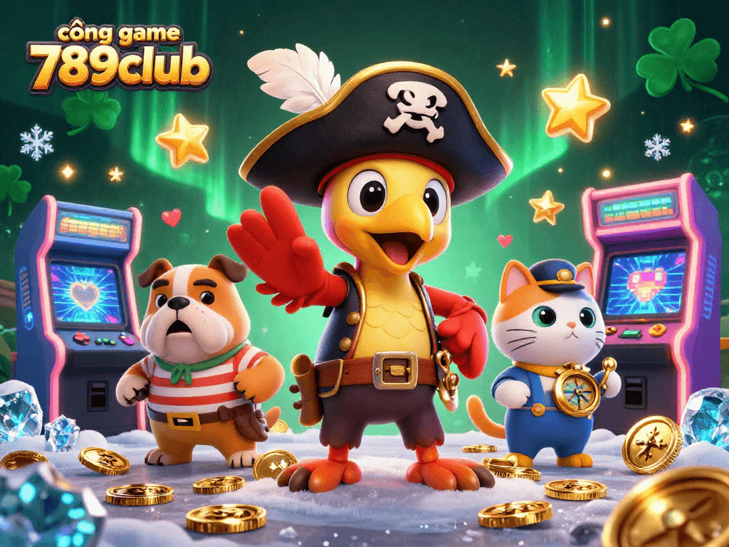 Experience thrilling gameplay at cổng game 789club with vibrant 3D characters and casino elements.
