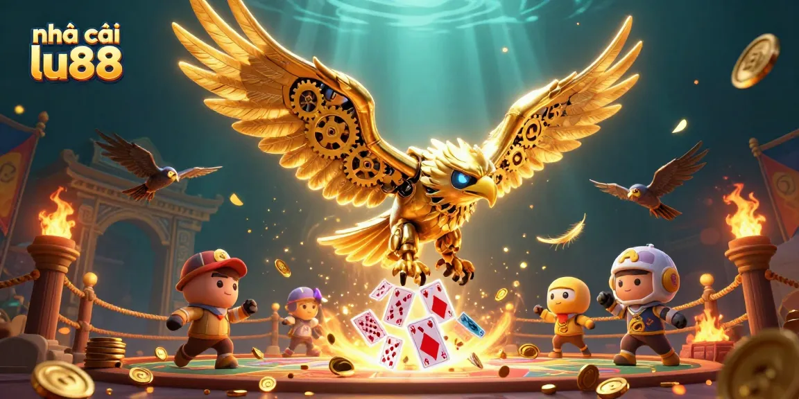 Experience thrilling gameplay at nhà cái lu88 with dynamic holographic cards and vibrant casino elements.