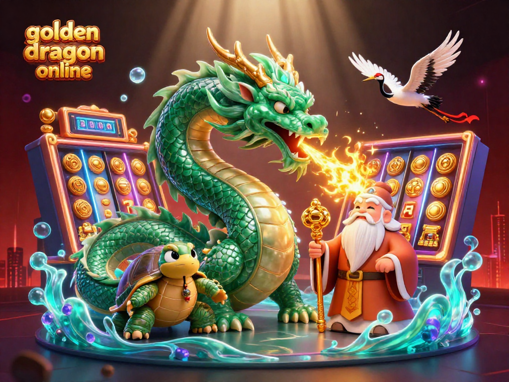 Experience the thrill of golden dragon online slot gameplay, featuring a jade dragon and lucky symbols in action.