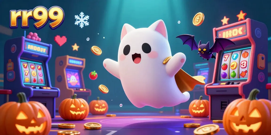 Experience thrilling gameplay at rr99 with a friendly ghost cat in a lively online casino.