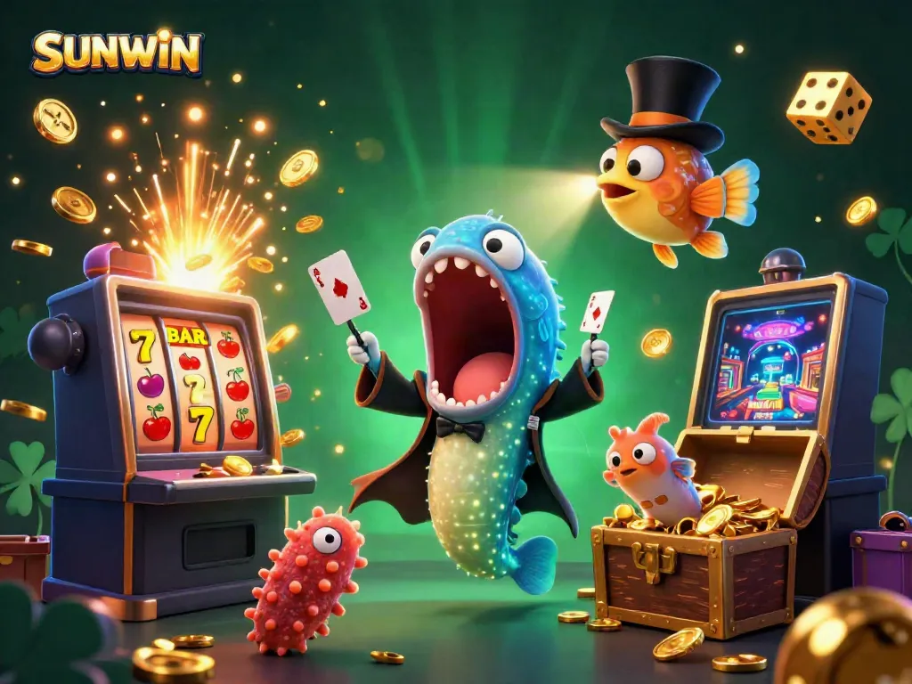 Engage in thrilling gaming action with SUNWIN’s vibrant underwater casino scene featuring magical sea creatures.