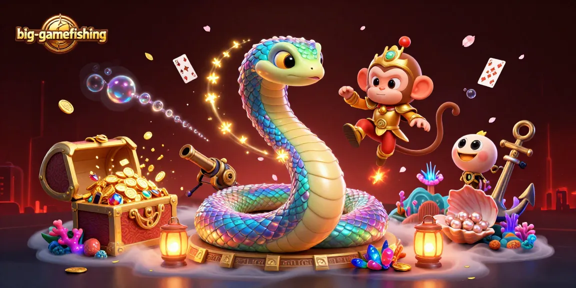 Engage in big-gamefishing adventures with vibrant 3D illustrations capturing casino excitement.