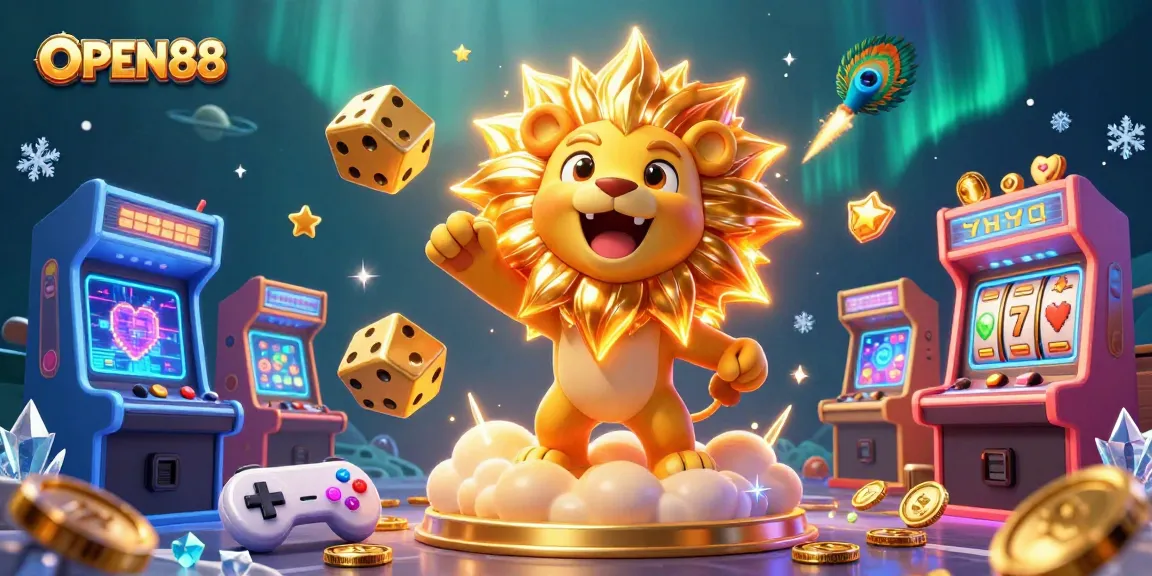 Experience the excitement of OPEN88 with thrilling games amidst dazzling casino elements.