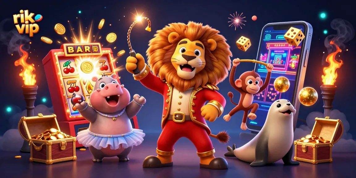 Experience thrilling gameplay with rik vip amidst dynamic casino elements and vibrant characters.