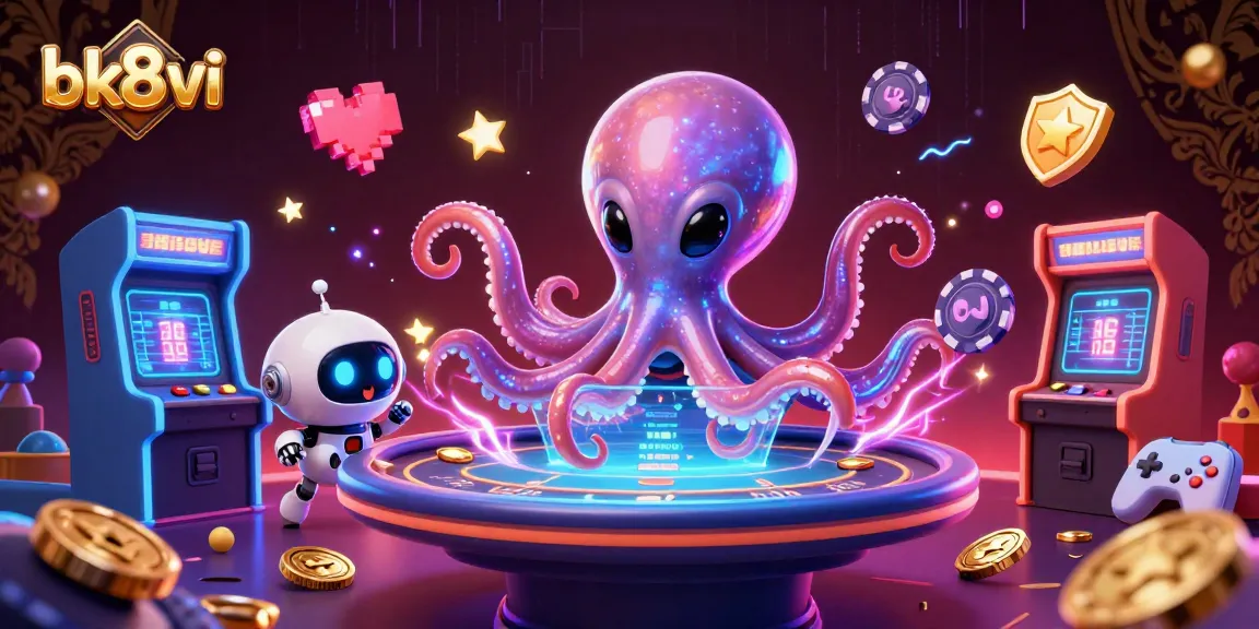 Experience the excitement of bk8vi with alien octopus gaming at a holographic table!
