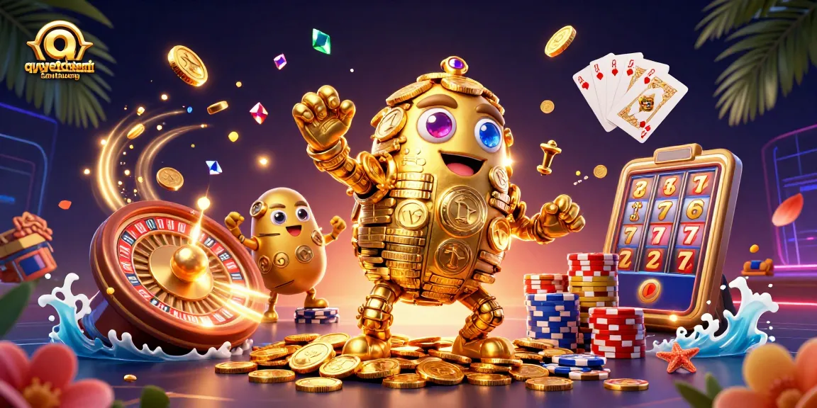 Engage in thrilling gameplay with quyetchientienthuong's dynamic casino adventure featuring vibrant golden elements.