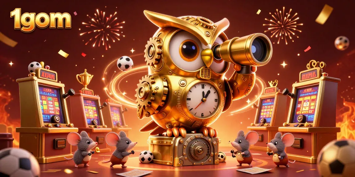 Experience thrilling bets with 1gom's unique gaming adventures featuring whimsical characters in a vibrant casino.