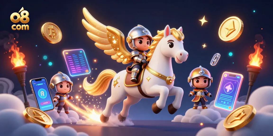 Bet on exciting games at o8 com with dazzling casino visuals and vibrant crypto elements.