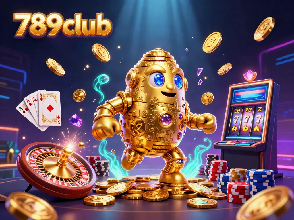 Experience excitement with the 789club golden golem and dynamic gaming elements creating a vibrant casino atmosphere.