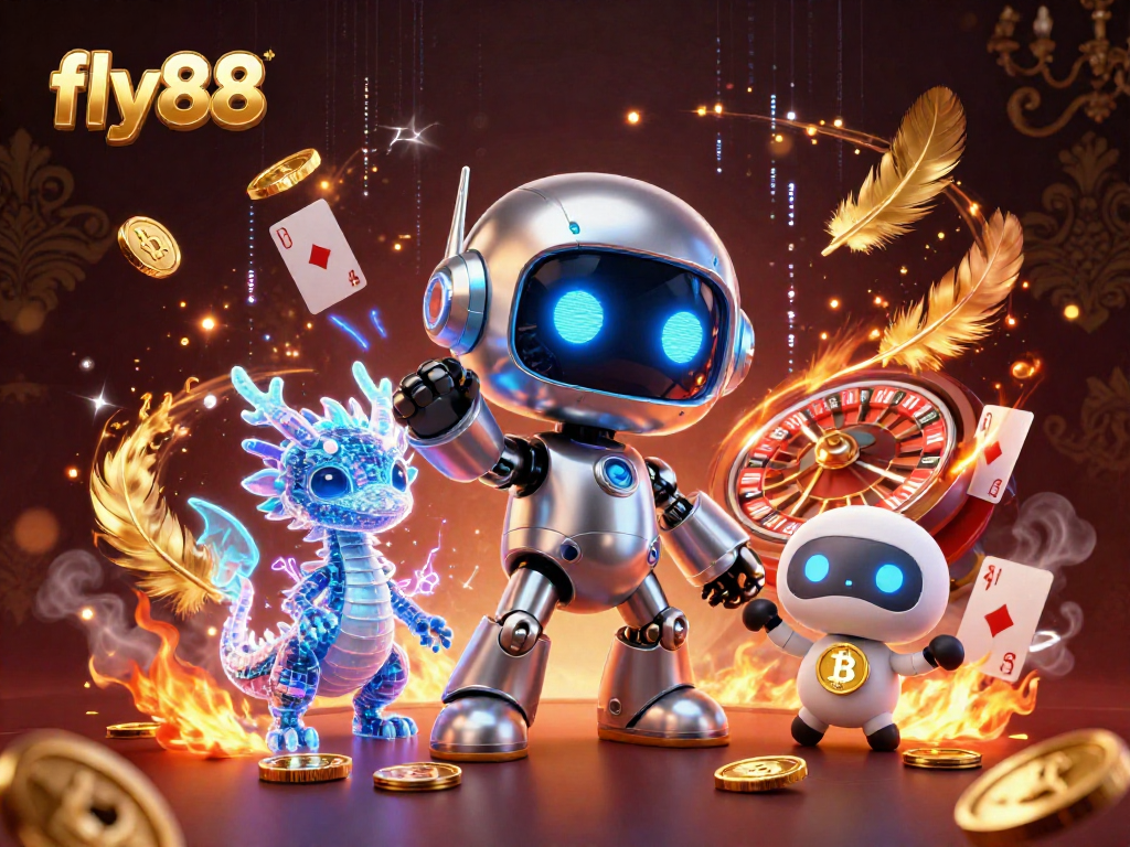 Experience thrilling gaming adventures at fly88 with an epic cyberpunk scene featuring live casino action.