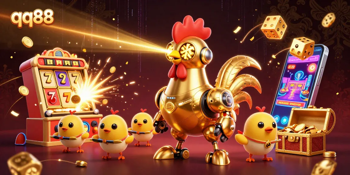 Engage with qq88 to win big in the thrilling casino world filled with vibrant slot machines and energetic characters.