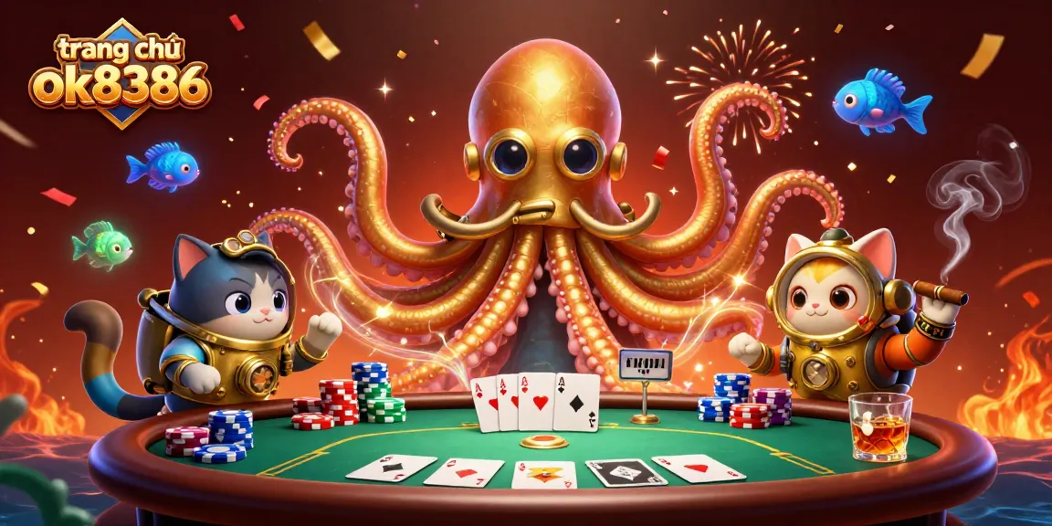 Immerse yourself in the thrilling world of gambling with trang chủ ok8386, featuring a vibrant underwater scene.