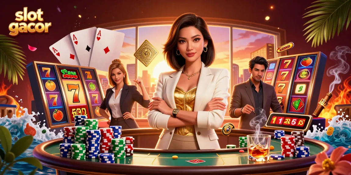 Experience thrilling action in slot gacor games with this glamorous casino scene.