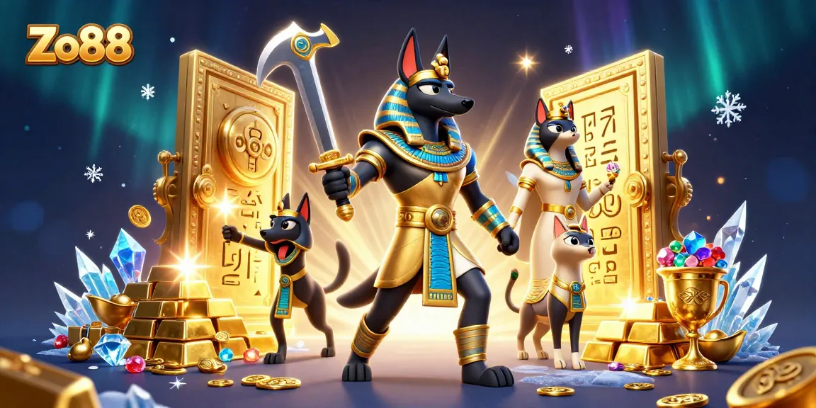 Engage with Zo88's thrilling gaming experience featuring ancient deities, treasure, and vibrant casino elements.
