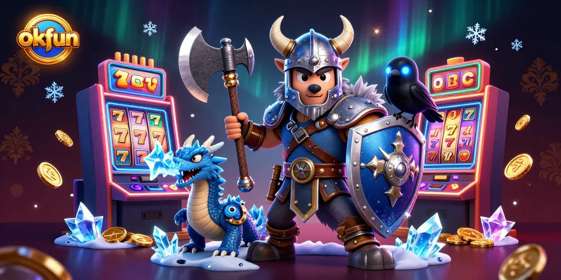 Spin the reels of okfun's engaging slots, featuring colorful 3D elements and dynamic characters.