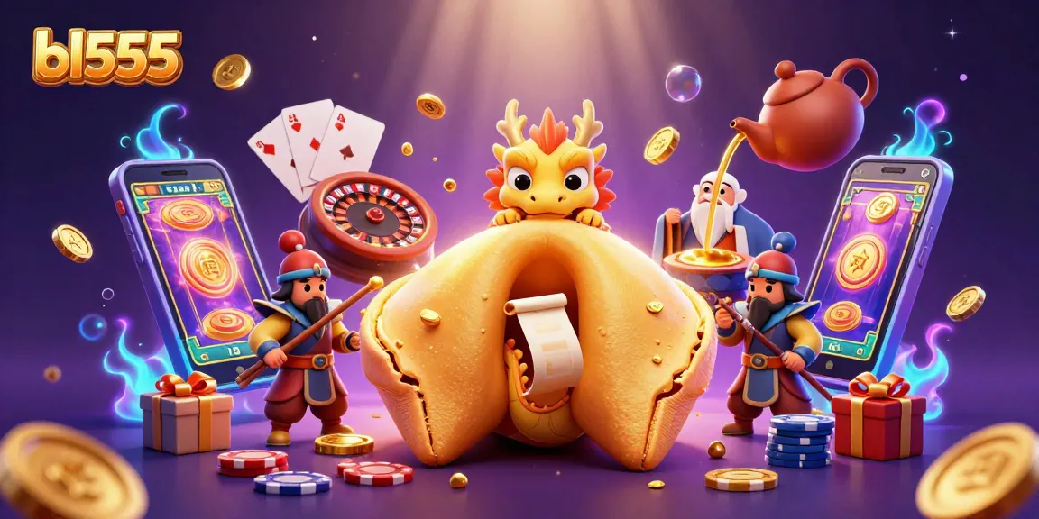 Experience thrilling gaming adventures at bl555 with a rich array of casino elements in a vibrant 3D scene.