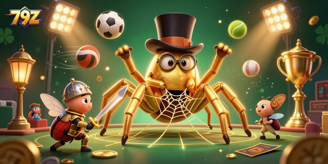 Experience the vibrant world of 79Z with unique characters and exciting gambling action in a dynamic casino scene.