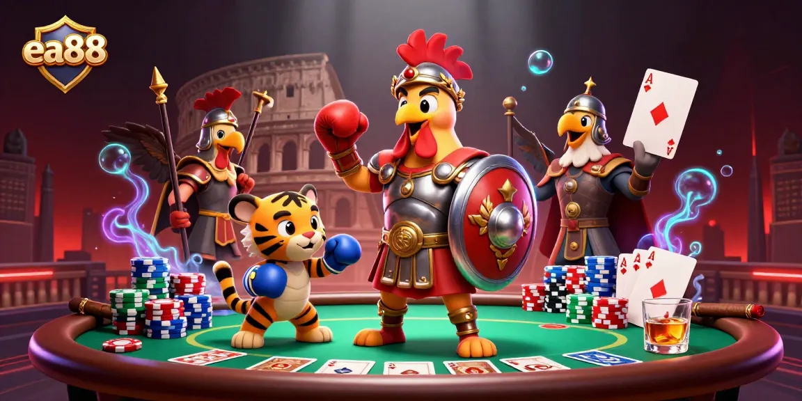Experience high-stakes poker action with ea88 at an ultra-detailed 3D casino arena.