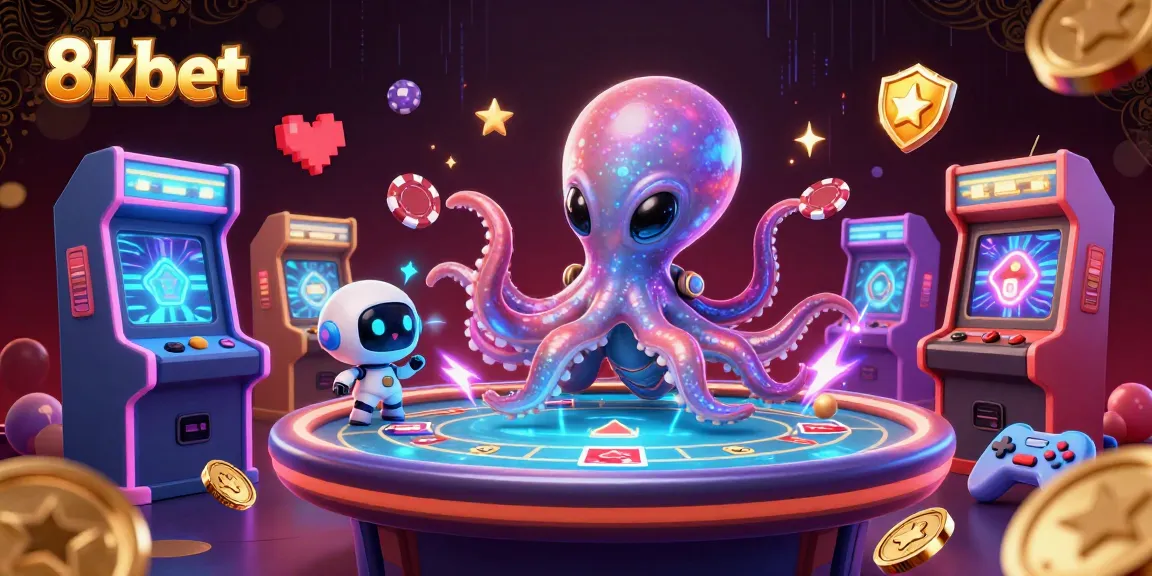 Experience thrilling gaming with 8xbet's fun alien poker scene featuring dynamic casino elements.
