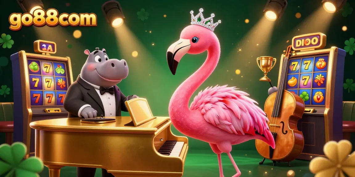 Experience exciting gameplay at go88com with dazzling slot machines and lively cartoon characters.