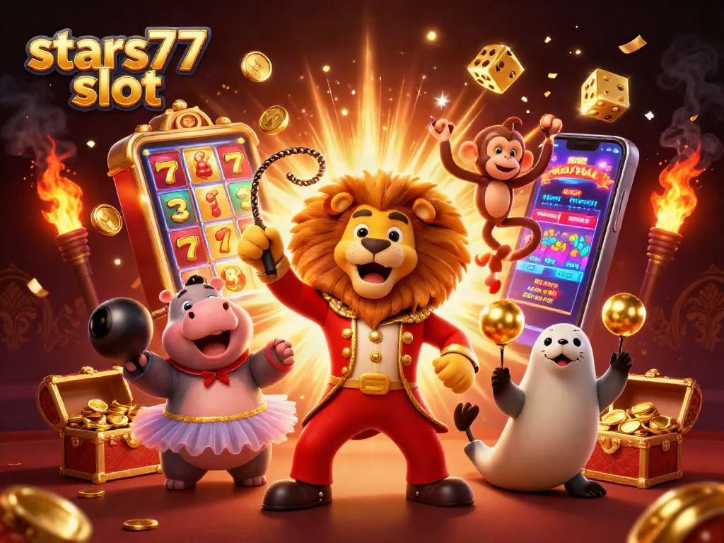 Menangkan jackpot di stars77 slot dengan mesin slot 3D yang meledak penuh koin dan simbol keberuntungan.