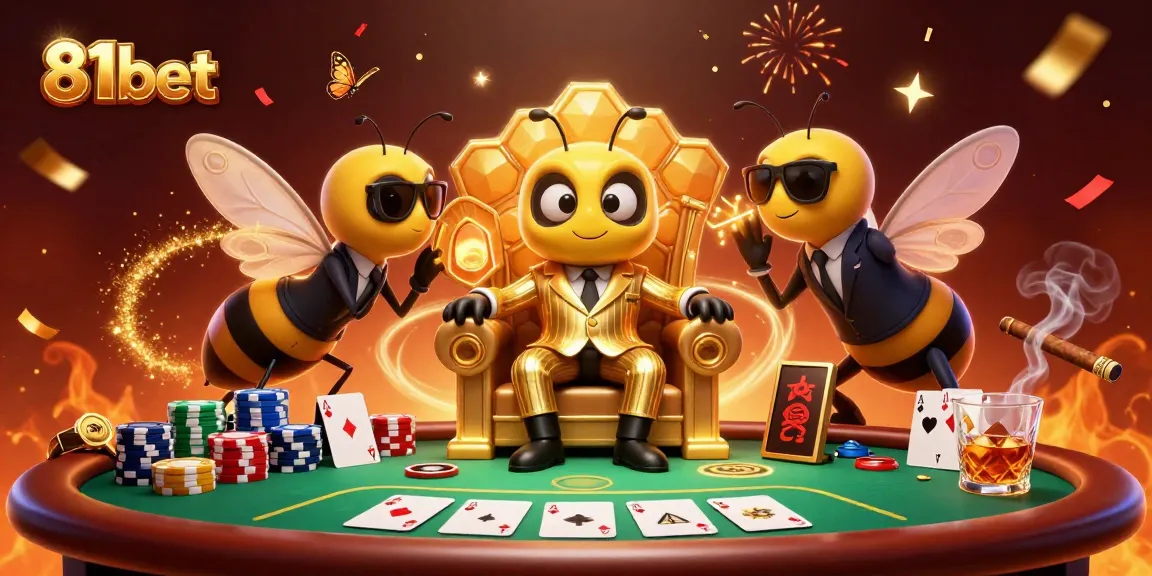 Experience high-stakes entertainment at 81bet with our vibrant casino scene, featuring a dynamic bumblebee mob boss.