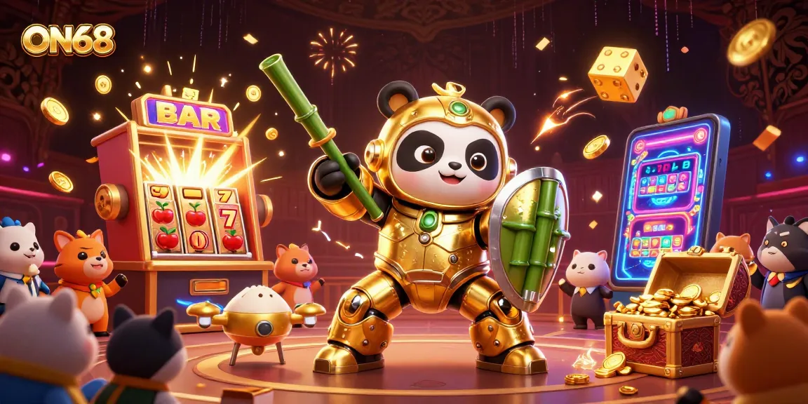 Engage in thrilling gaming action at ON68 with vivid visuals and exciting casino elements.