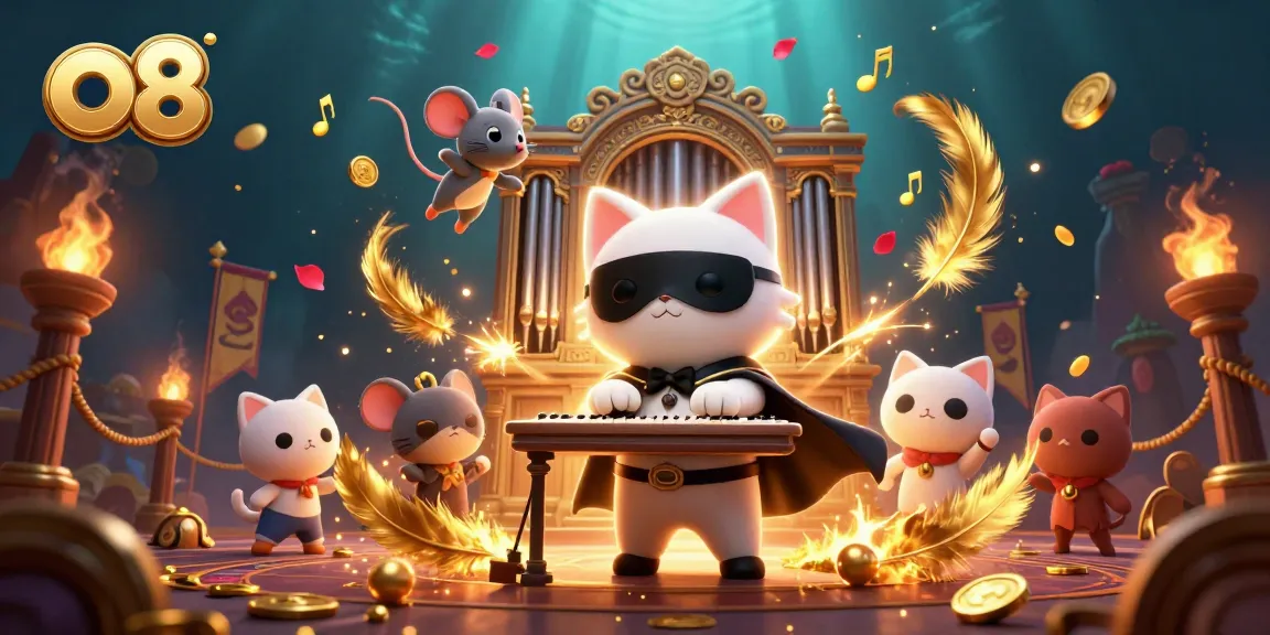Engage with o8's thrilling casino atmosphere featuring vibrant characters and rich gambling elements.