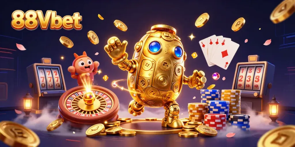 Experience the thrill of winning with 88Vbet's exciting gaming elements and captivating illustrations.