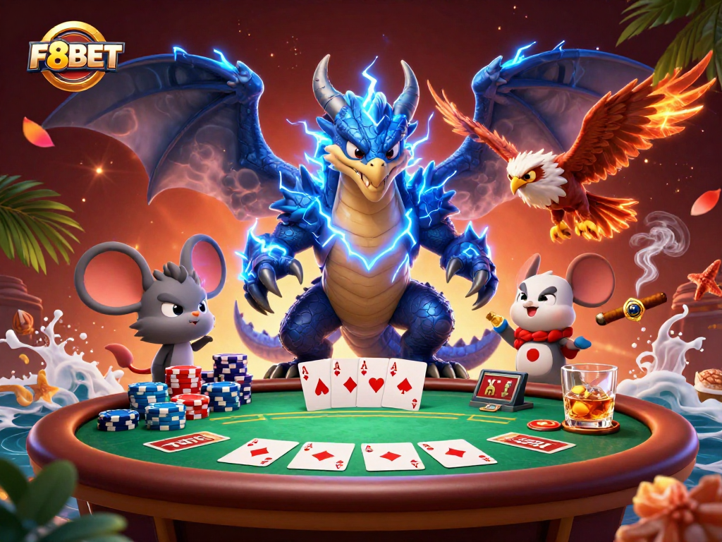 Engage in thrilling gameplay at F8BET with vibrant casino elements and dynamic characters.