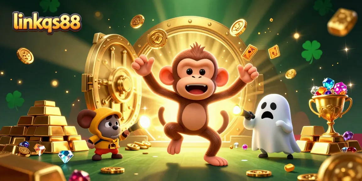 Engage with thrilling gaming moments at link qs88, featuring a playful ghost-hunter puppy and a mischievous monkey.