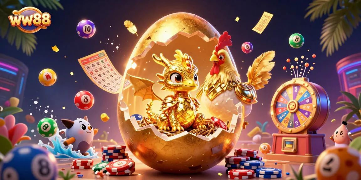 Engage in thrilling gaming at ww88 with an enchanting golden dragon and vibrant casino elements.
