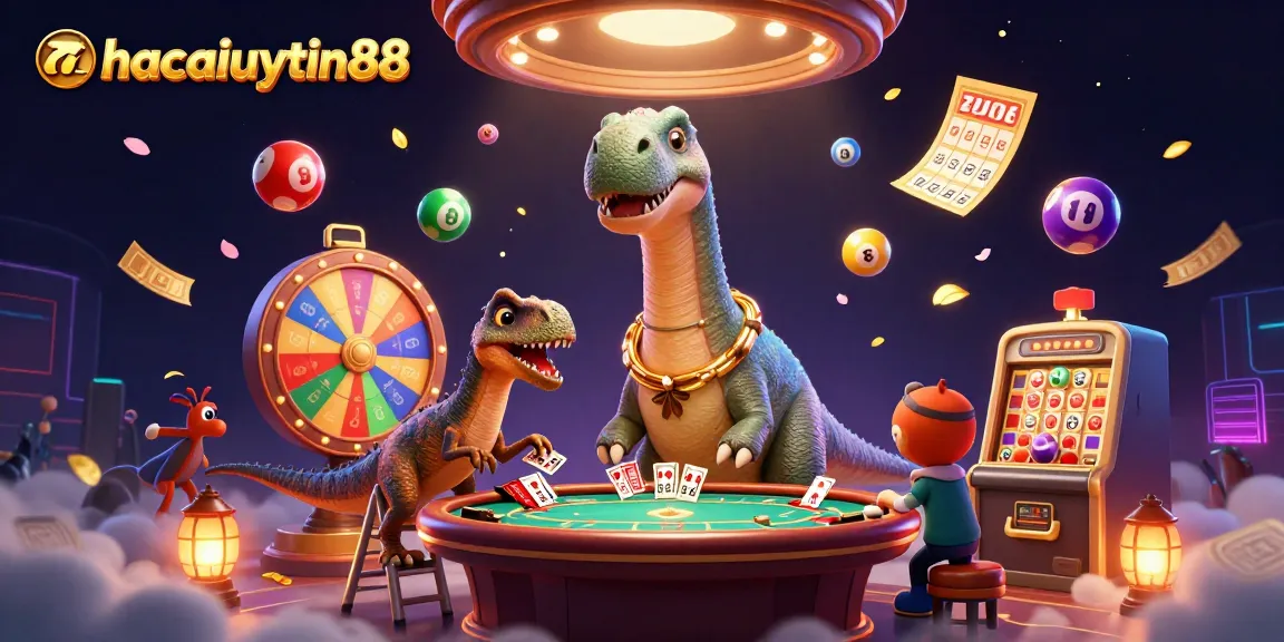 Engage with thrilling winning strategies at nhacaiuytin88, showcasing vibrant casino activities in an animated scene.
