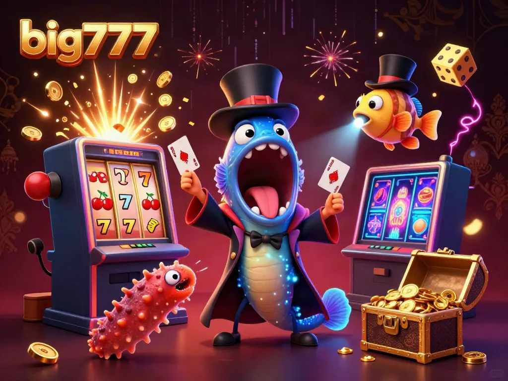 Experience the thrill of big777 with animated sea creatures performing casino magic in a vibrant setting.