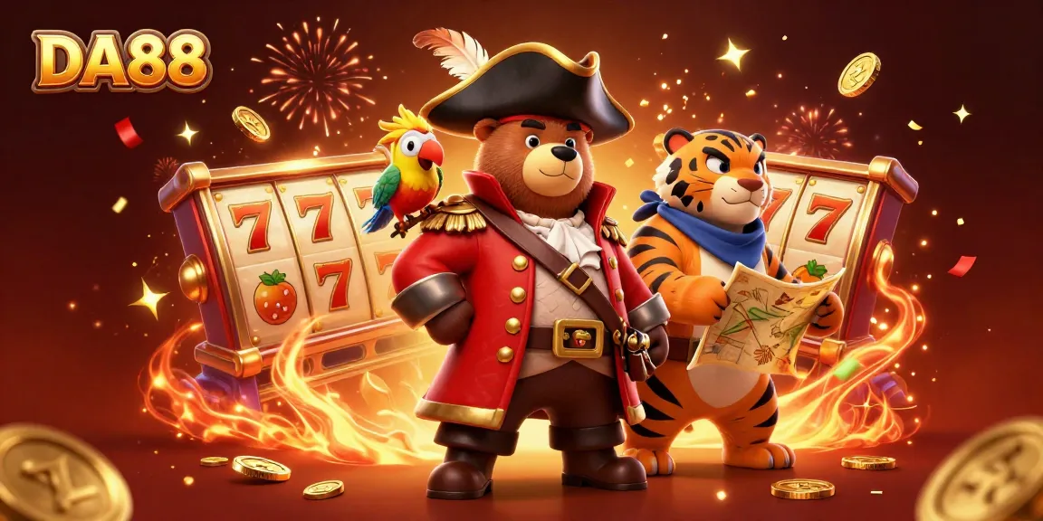 Experience the thrill of DA88 with engaging slot games featuring pirate-themed characters.