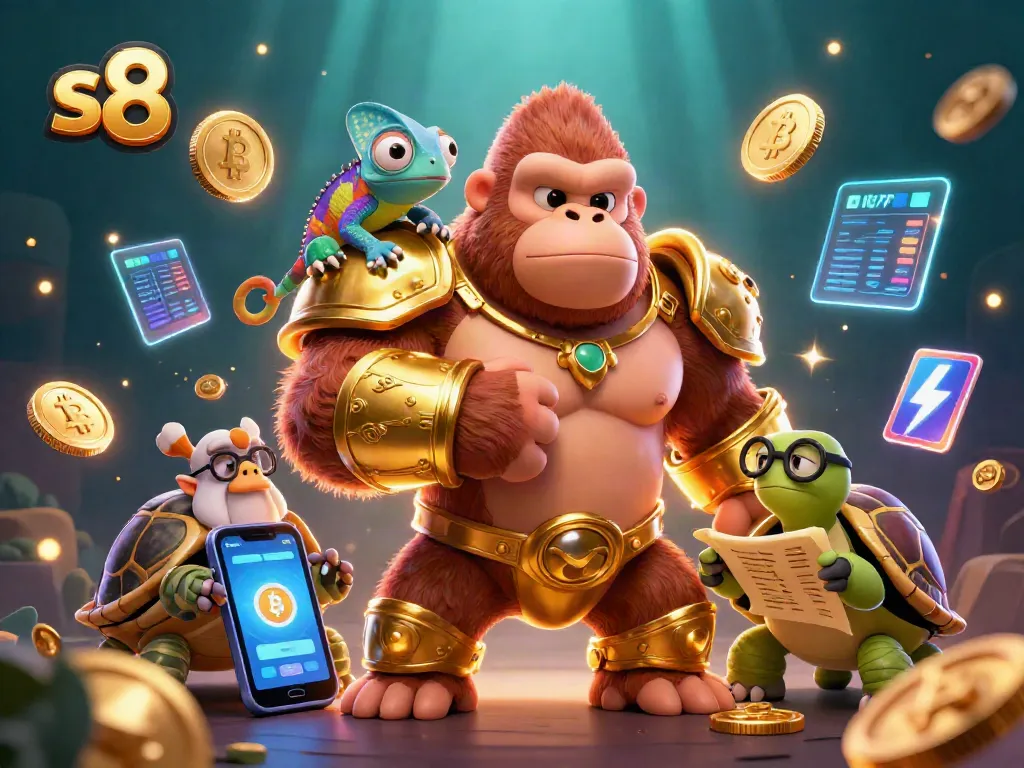 Experience thrilling gameplay at s8 with a powerful gorilla king leading the way in this dynamic casino scene.